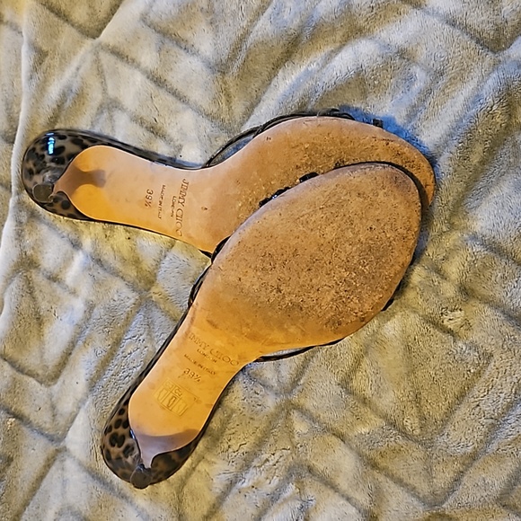 Jimmy Choo Ivana Leopatd print patent slide - Picture 2 of 4